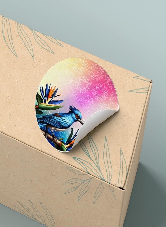 Deep Print Mart Bird Theme Stickers | Self-Adhesive Multipurpose Stickers | 40 Pieces | 2 Inches Round | 8 Unique Designs for Scrapbooking, Gift Wrapping, DIY Crafts & More - Image 3